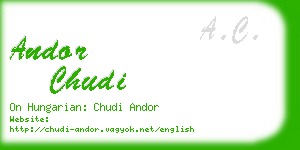 andor chudi business card